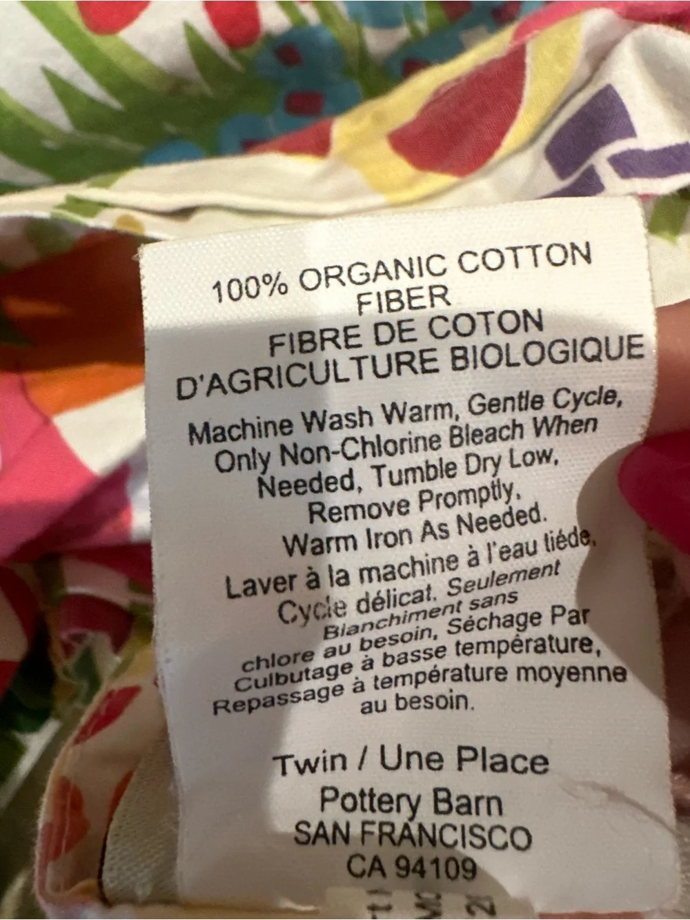 Pottery Barn Duvet only size Twin